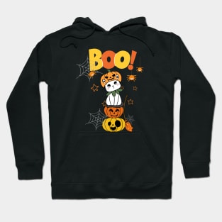 Halloween season - Cute Cat in Pumpkin Hoodie